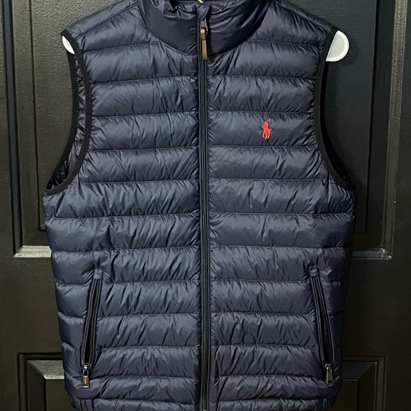 Polo Ralph Lauren Other - Polo by Ralph Lauren Navy Quilted Puffer Vest with Red Pony